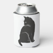 猫シャドーシルエット黒動物 缶クーラー (缶裏面)