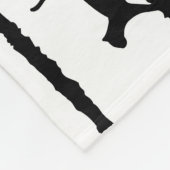 猫シルエットストライプ抽象芸術手描きパターン フリースブランケット (角)