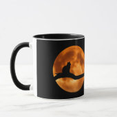 猫シルエットムーンライトマグ マグカップ (左)