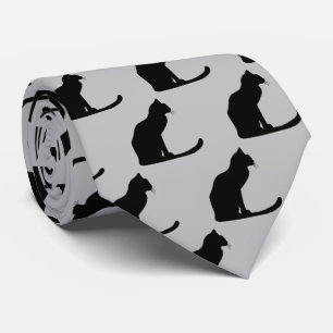 猫シルエット ネクタイ