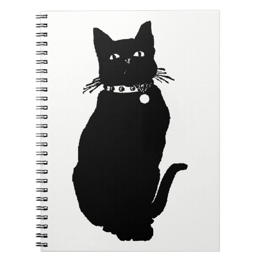 猫シルエット ノートブック (正面)