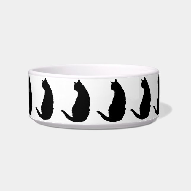 猫シルエット ボウル (正面)