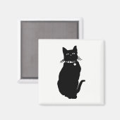 猫シルエット マグネット (正面/裏面)