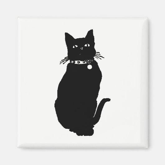 猫シルエット マグネット (正面)