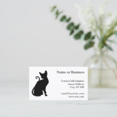 猫シルエット 名刺 (スタンド正面)