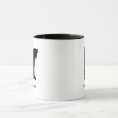 猫シルエッパーソナライズされたト名 マグカップ (中央)