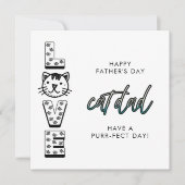 猫シンプルの願いからのお父様の日 カード (正面)