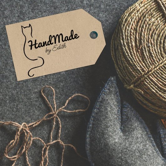 猫シンプル手作り ラバースタンプ