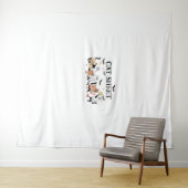 猫シートかわいい黒猫たち幽霊ハロウィーンの男性W タペストリー (インサイチュ(横))