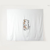 猫シートかわいい黒猫たち幽霊ハロウィーンの男性W タペストリー (正面(横))