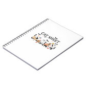 猫シートかわいい黒猫たち幽霊ハロウィーンの男性W ノートブック (左側)