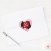 猫シールおもしろい猫好きシール&ギフト ハートシール (封筒)