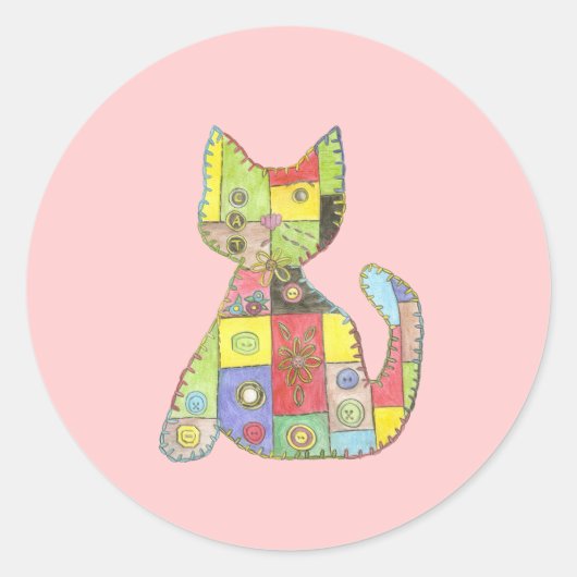 猫シール ラウンドシール (正面)