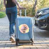 猫シール&ラベル付き甘い女性 シール (スーツケースインサイチュ)