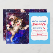 猫ジャンプ宇宙 招待状 (正面/裏面)