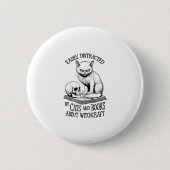 猫スカルハロウィーン簡単に気を散らおもしろいした本L 缶バッジ (正面)