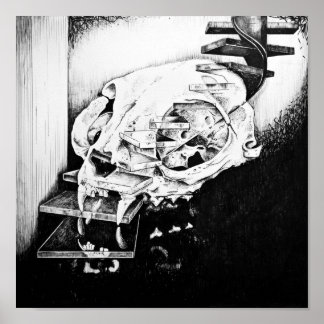 猫スカル下降階段 ポスター