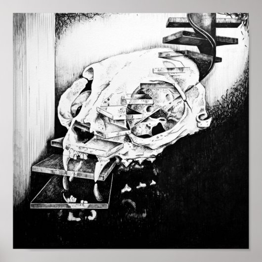 猫スカル下降階段 ポスター (正面)