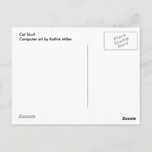 猫スカル ポストカード (裏面)