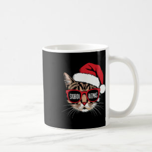 猫スキビディリズマスクリスマスリズサンタクロースチャ コーヒーマグカップ
