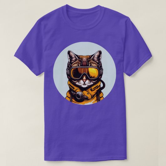 猫スキークールググルギフトfor猫好き tシャツ (デザイン正面)