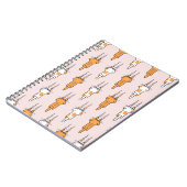 猫スクラッチのシームレスなパターン ノートブック (左側)