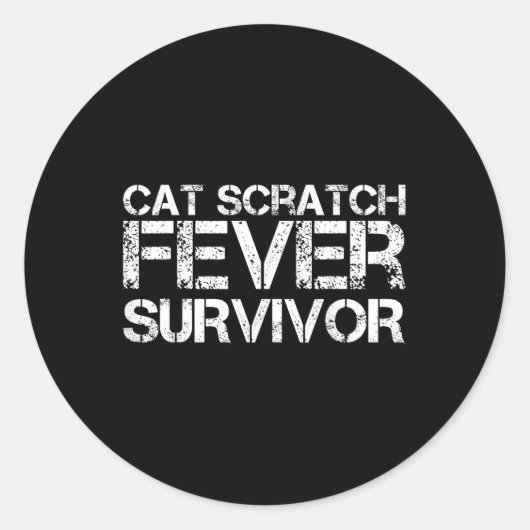猫スクラッチ熱の生存者 ラウンドシール (正面)