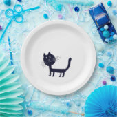 猫スケッチ紙プレート ペーパープレート (パーティー)