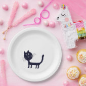 猫スケッチ紙プレート ペーパープレート (パーティー)