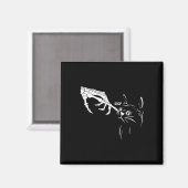 猫スケルトン手ブープハロウィーン猫好きOw マグネット (正面/裏面)