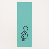 猫スタイリッシュの輪郭 ヨガマット (正面)