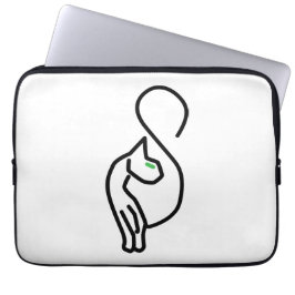 猫スタイリッシュの輪郭 ラップトップスリーブ