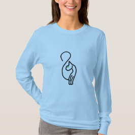 猫スタイリッシュの輪郭 Tシャツ