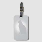 猫スタイリッシュシルエットラゲージタグ ラゲッジタグ (正面縦)