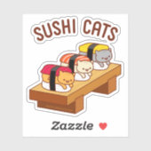 猫ステッおもしろいク – SUSHI CATS シール (シート)