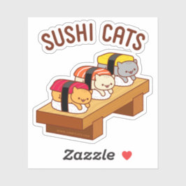 猫ステッおもしろいク – SUSHI CATS シール