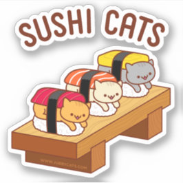 猫ステッおもしろいク – SUSHI CATS シール
