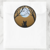 猫ステッカーおもしろいハロウィーン猫ステッカー猫好き ラウンドシール (バッグ)