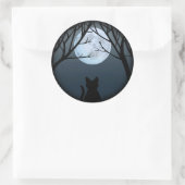 猫ステッカーおもしろいハロウィーン猫ステッカー猫好き ラウンドシール (バッグ)