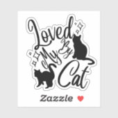 猫ステッカーに愛される シール (シート)