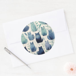 猫ステッカーセット贈り物・工芸品のパーフェクト ラウンドシール