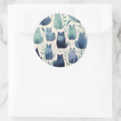 猫ステッカーセット贈り物・工芸品のパーフェクト ラウンドシール (バッグ)