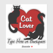猫ステッカーパーソナライズされた猫好きデカールステッカー シール (シート)