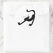 猫ストレッチシルエット ラウンドシール (バッグ)