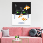 猫スナック発作 キャンバスプリント (インサイチュ (リビング))