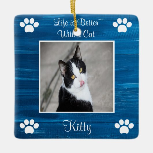 猫セラミックのオーナメントで生活が向上 セラミックオーナメント (正面)