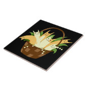 猫セラミックのタイルのバスケット タイル (側面)