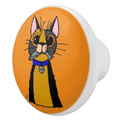 猫セラミックスノブのフィガロ セラミックノブ (右)