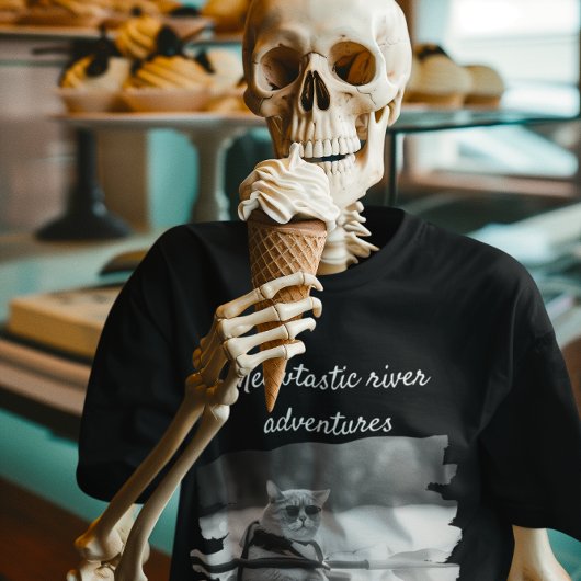 猫セルフィミームおもしろい猫セルフィー・カヤック Tシャツ