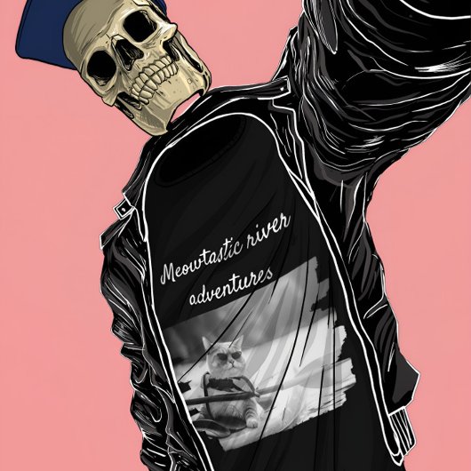 猫セルフィミームおもしろい猫セルフィー・カヤック Tシャツ